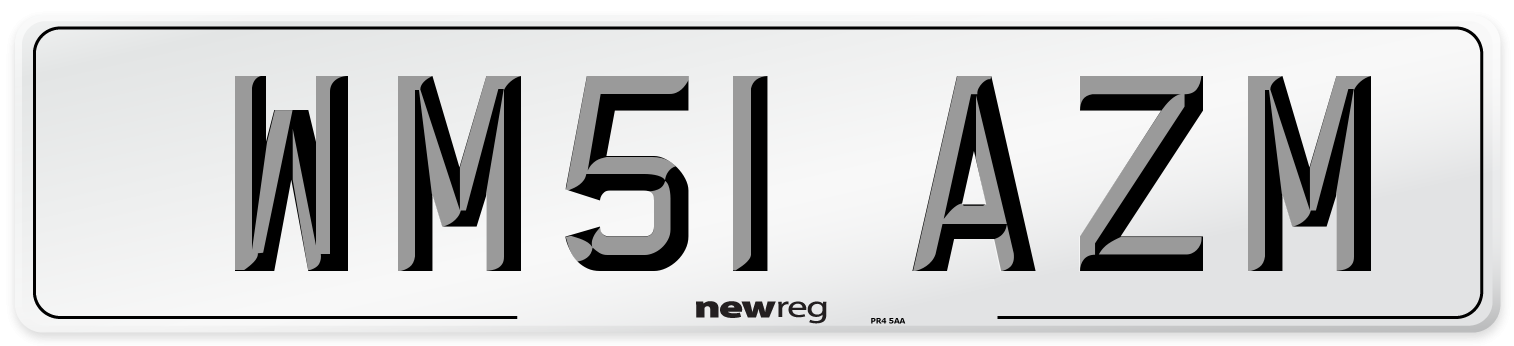 WM51 AZM Number Plate from New Reg